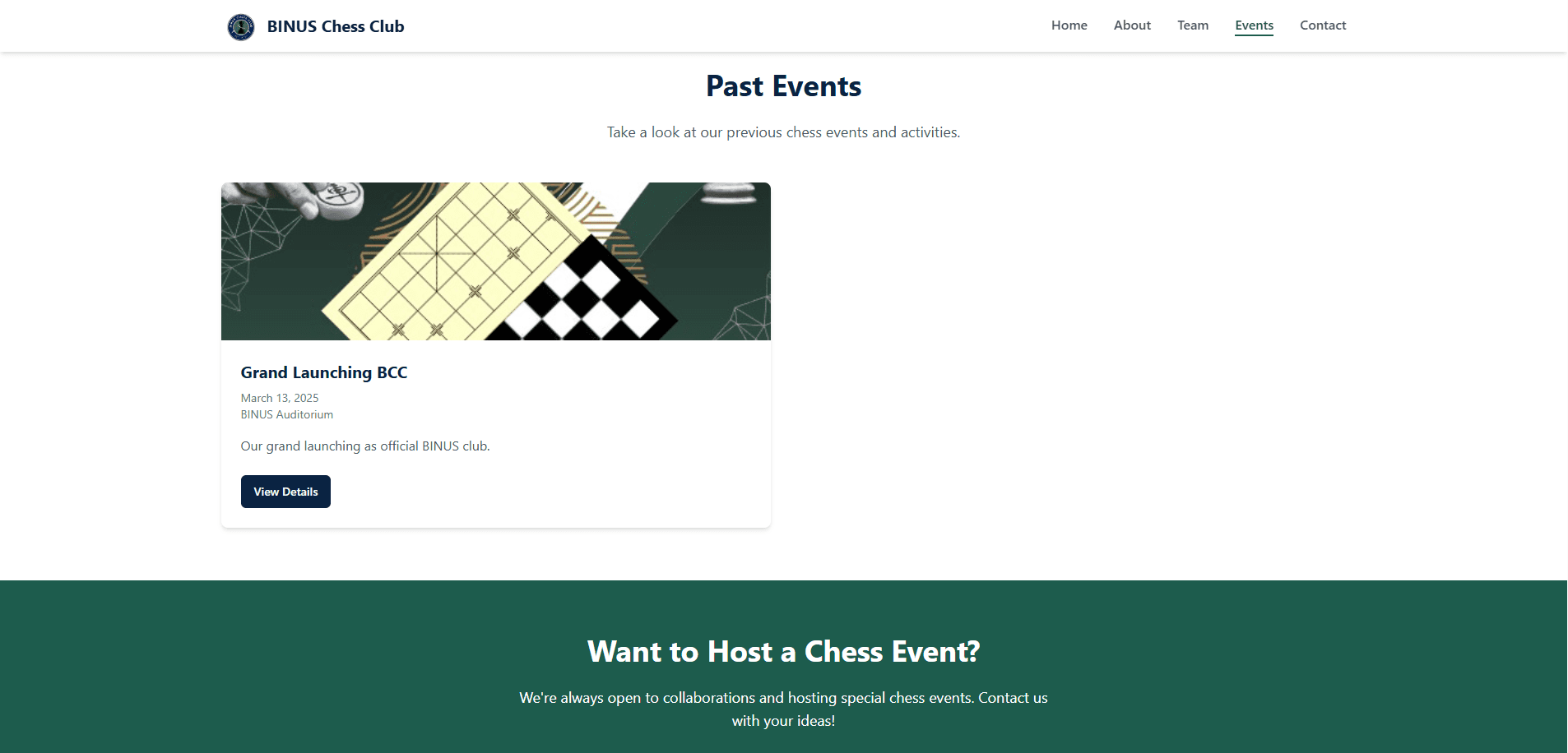 BINUS Chess Club Website thumbnail 4