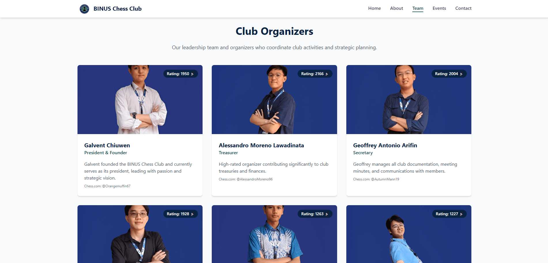 BINUS Chess Club Website thumbnail 3